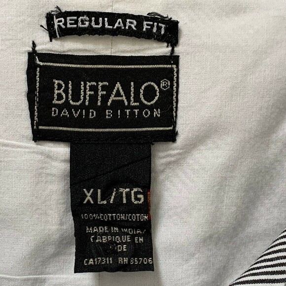 Buffalo David Bitton Shirt Men XL Long Sleeve Striped Regular Fit Cotton - Picture 7 of 12